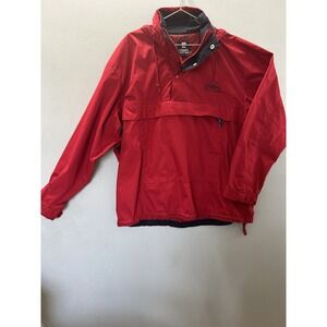 Vintage Chaps Ralph Lauren Jacket Mens Medium Red Windbreaker Rain Y2K 90's